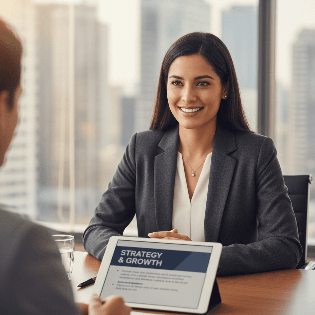 Professional preparing for interview